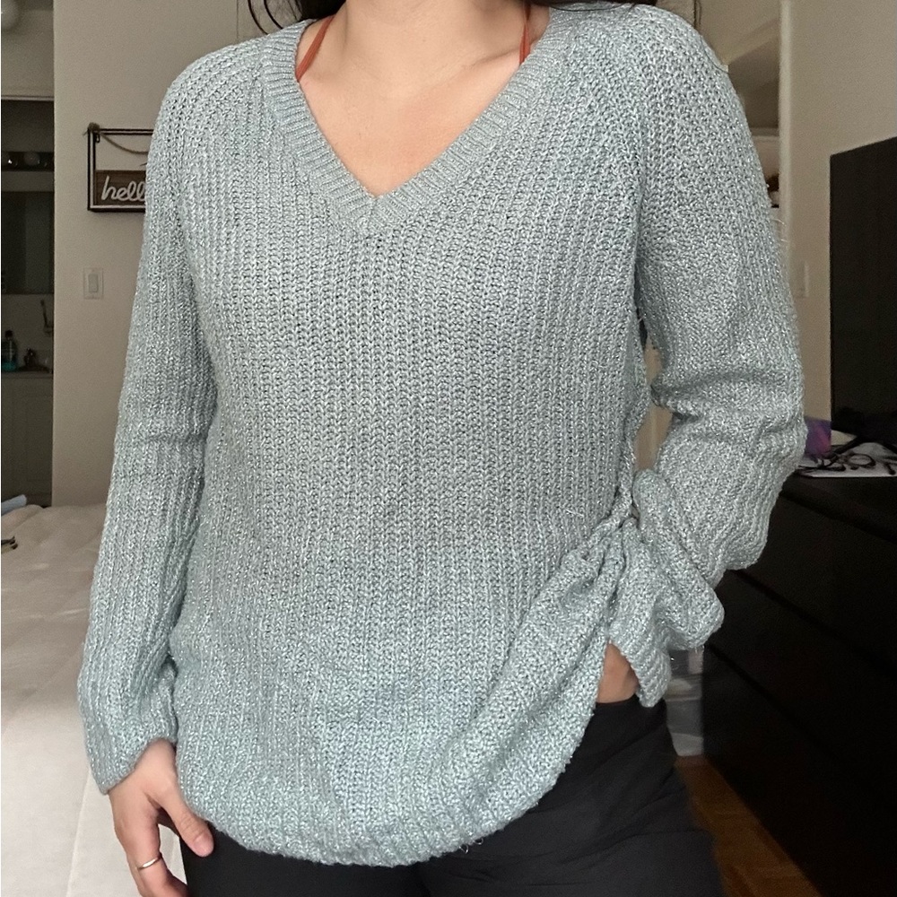 Blue grey sweater. Size: M. Brand: Lucky Brand.